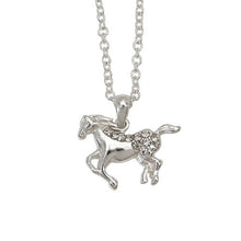 Load image into Gallery viewer, Galloping Horse Necklace with Cowboy Hat Gift Box