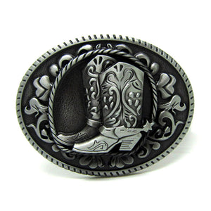 Boots & Spurs Western Metal Belt Buckle