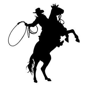 Rodeo Cowboy Silhouette Vinyl Decal