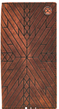 Load image into Gallery viewer, &quot;Austin&quot; Brown Aztec Embossed Rodeo Wallet with Hooey Logo Rivet