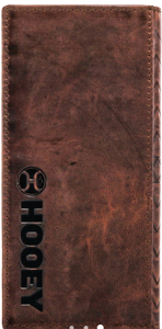"Austin" Brown Aztec Embossed Rodeo Wallet with Hooey Logo Rivet