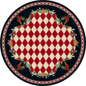 "High Country Rooster - Natural/Red" Southwestern Area Rugs - Choose from 6 Sizes!
