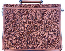 Load image into Gallery viewer, Western Natural Tooled Briefcase/Laptop Bag