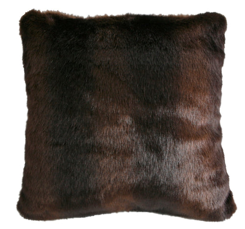 Adirondack Brown Bear Fur Pillow - 18