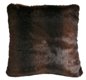 Adirondack Brown Bear Fur Pillow - 18"