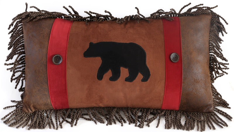 Backwoods Rambling Bear Pillow