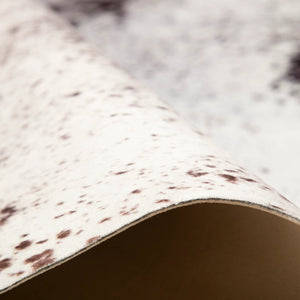 Faux White Brindle Cowhide Print Rug (Choose From 2 Sizes)