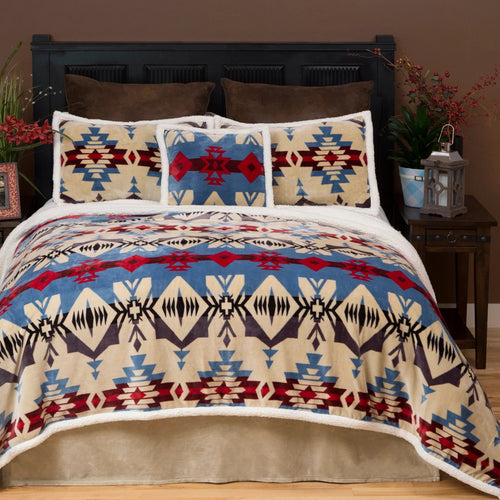 Blue River Sherpa Bedding Set