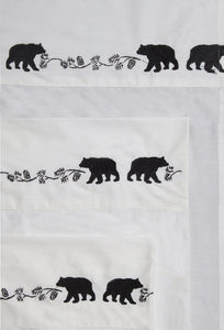 Embroidered Bear Sheet Sets - 100% Cotton