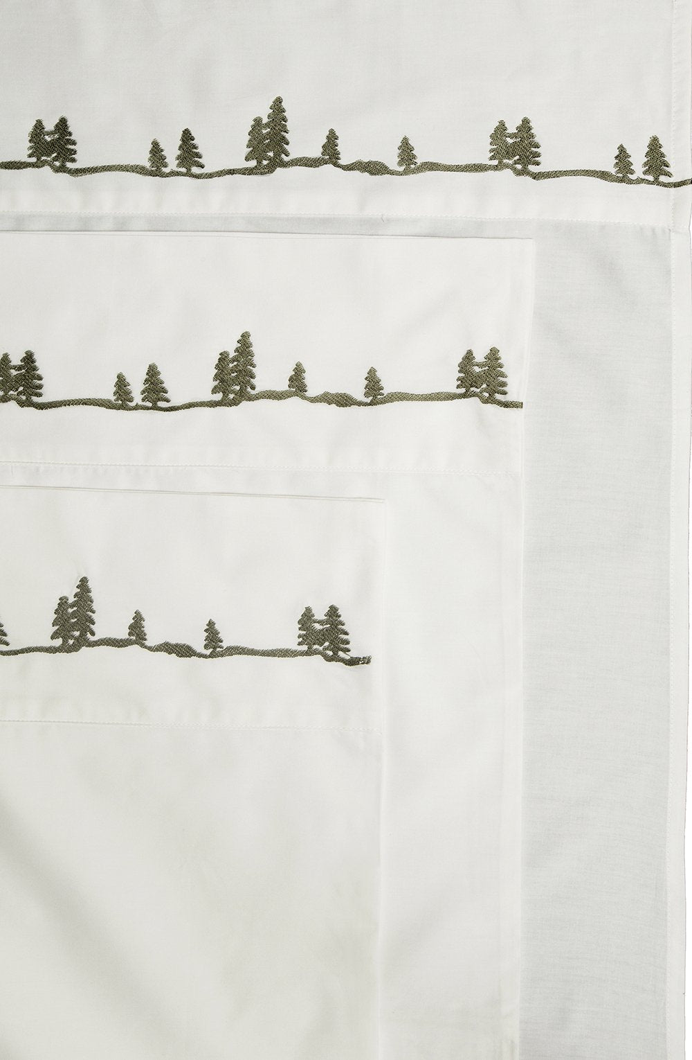 Embroidered Pines Sheet Sets - 100% Cotton