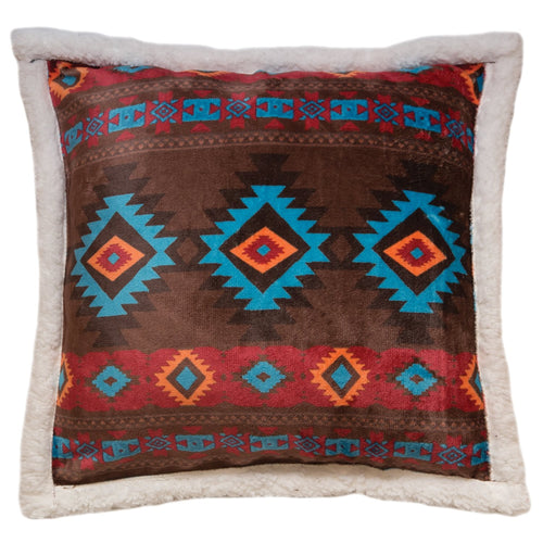 Wrangler Southwest Horizon Sherpa Fleece Throw Pillow