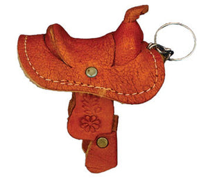 Leather Saddle Keychain