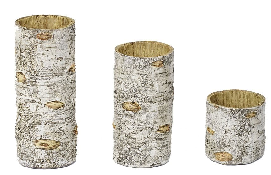 Birch Candle Holders - Set of 3