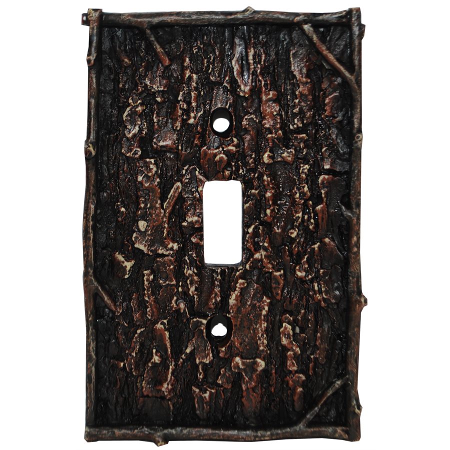 Pine Bark Single Switch Plate Cover