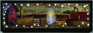 "Friends Gather Here" Lighten Canvas Art