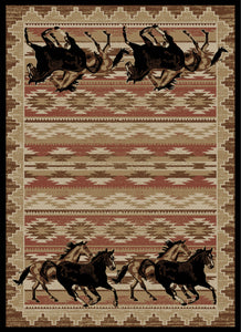 "Untamed Black" Western Area Rug Collection - Choose From 4 Sizes!