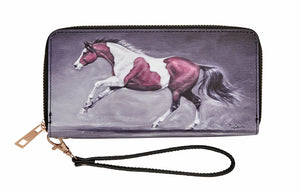 "Lila" Galloping Paint Horse Wallet