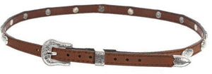 Leather Hat Band with Texas Rose Conchos