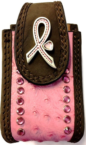 Western Breast Cancer Awareness Cell Phone Case for Phones up to 4-1/2