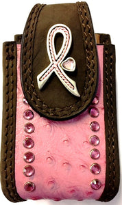 Western Breast Cancer Awareness Cell Phone Case for Phones up to 4-1/2" Tall