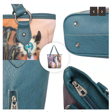 Load image into Gallery viewer, Western Horse Print Concealed Carry Tote