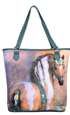 Western Horse Print Concealed Carry Tote