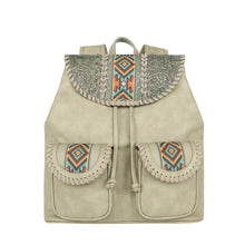 Load image into Gallery viewer, Western Tooled with Aztec Applique Backpack - Choose From 3 Colors!