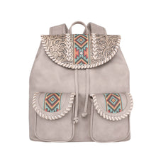 Load image into Gallery viewer, Western Tooled with Aztec Applique Backpack - Choose From 3 Colors!