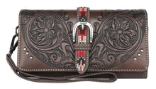 Load image into Gallery viewer, Ladies&#39; Western Tooled Buckle Wallet- Choose From 3 Colors!