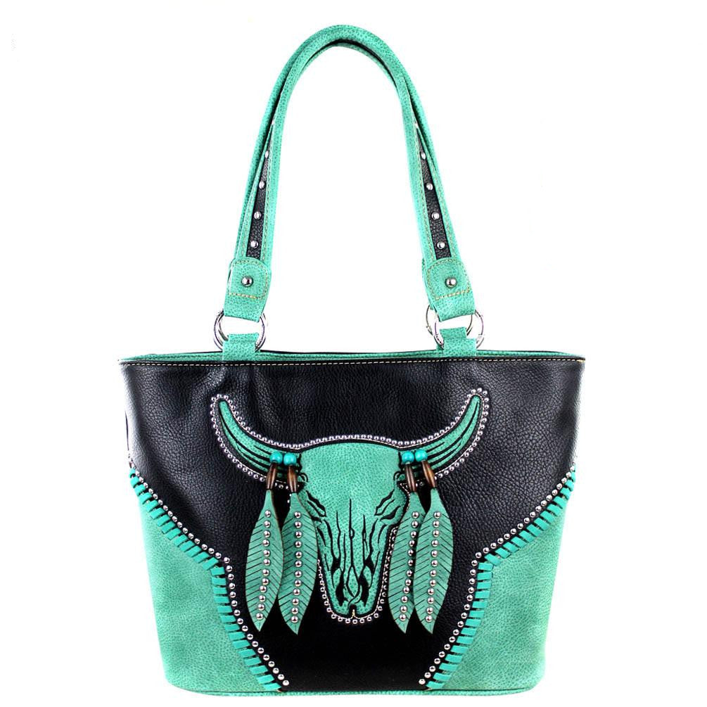 Bull Skull Concealed Handgun Collection Handbag - 2 Colors Available!