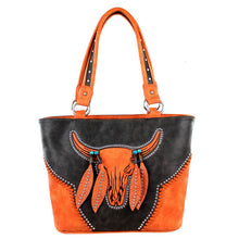 Load image into Gallery viewer, Bull Skull Concealed Handgun Collection Handbag - 2 Colors Available!