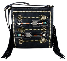 Load image into Gallery viewer, Western Crossbody Bag with Arrows and Fringe - Choose From 2 Colors!
