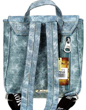 Load image into Gallery viewer, Aztec Leather &amp; Denim Backpack - Turquoise