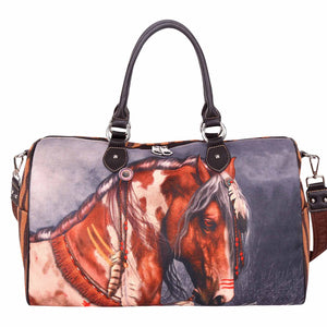Western Horse Canvas Weekender Bag