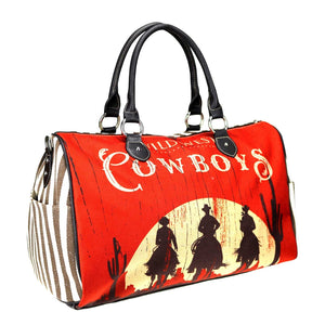 Western Cowboy Canvas Weekender Bag