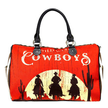 Load image into Gallery viewer, Western Cowboy Canvas Weekender Bag