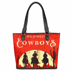 Wild West Cowboys Canvas Tote Bag