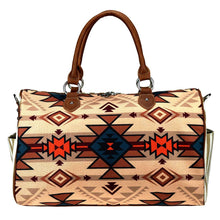 Load image into Gallery viewer, Western Aztec Canvas Weekender Bag