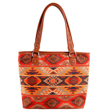Load image into Gallery viewer, Western Aztec Canvas Tote Bag