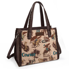 Load image into Gallery viewer, Wrangler Vintage Retro Cowboy Cool Print Satchel/Crossbody - Choose From 4 Colors!