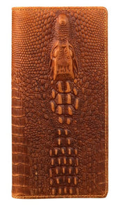 Genuine Leather Men's Croc Rodeo Wallet - Choose From 2 Colors!