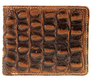 Genuine Leather Alligator Design  Men's Bi-Fold Wallet - Choose From 2 Colors!