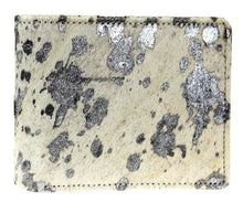 Load image into Gallery viewer, Genuine Metallic Burnout Cowhide Men&#39;s Bi-Fold Wallet