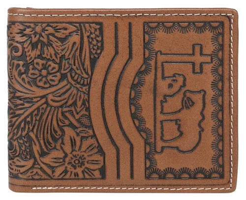 Praying Cowboy Leather Bi-Fold Wallet