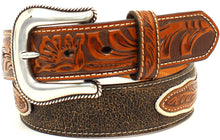 Load image into Gallery viewer, Men&#39;s Western Pro Series 1-1/2&quot; Tan Leather Belt with Praying Cowboy Conchos
