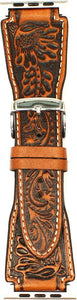 Western iWatch Band with Floral Embossing