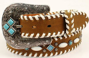 Ladies' Southwestern Leather Belt 1-1/2"