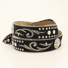 Load image into Gallery viewer, Ladies&#39; Western Belt with Silver Studs and Conchos - XL
