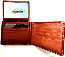 Load image into Gallery viewer, Western Tan-Tooled Leather Bi-Fold Wallet by Nocona