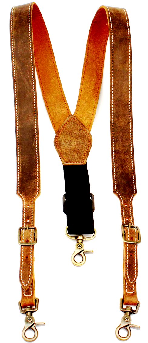The Calcutta: Leather Suspenders – Ace's Arrow Western Store
